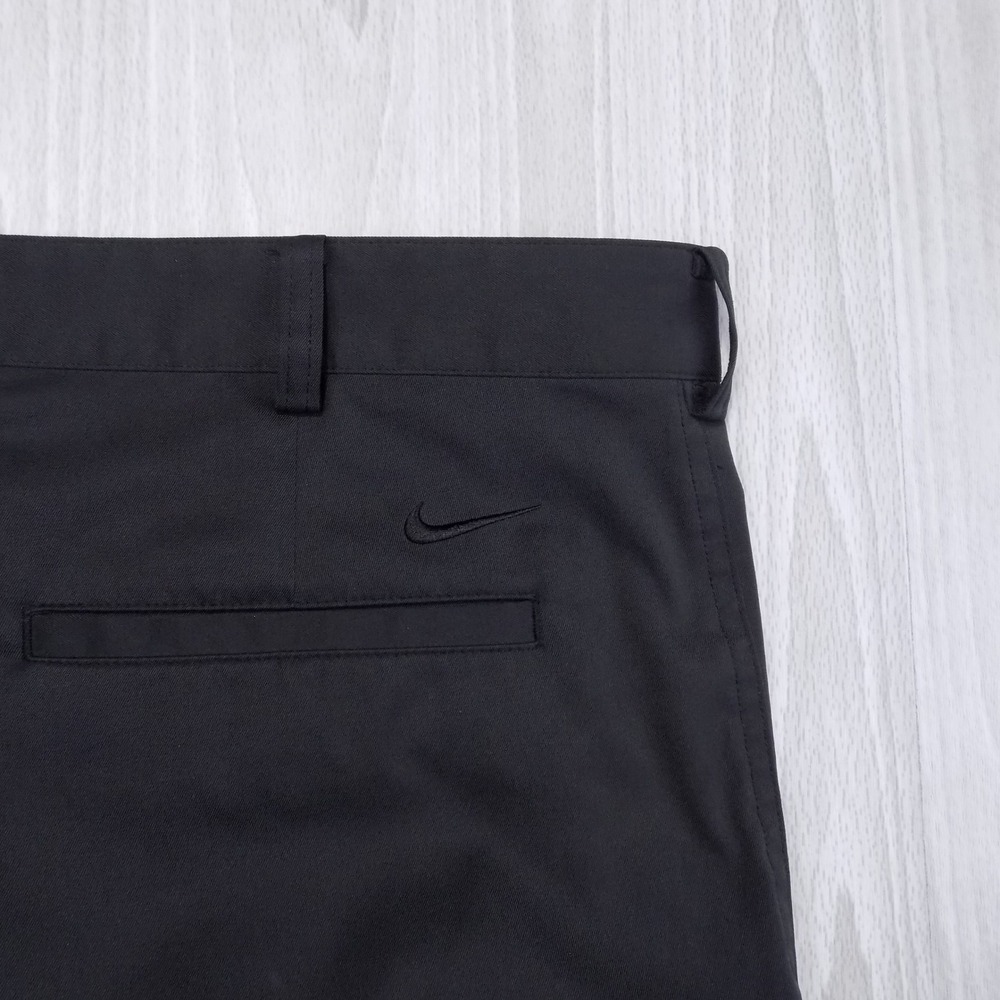 Nike Golf Dri-FIT Mens 34x30 Black Flat Front Chino Pants 472532-010